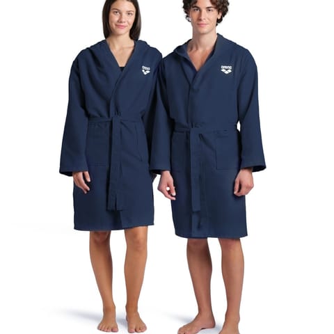 Arena Compact Microfiber Robe navy/white
